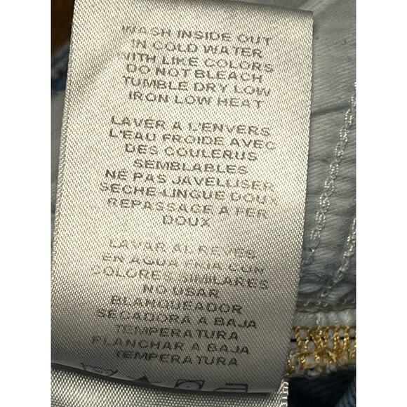 Good American Jeans Women's 16 Denim Hi Rise Straight Leg Distressed Hems - Picture 6 of 11